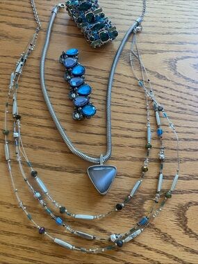 Career Jewellery Blue Tones Lot – 2 Necklaces & 2 Bracelets